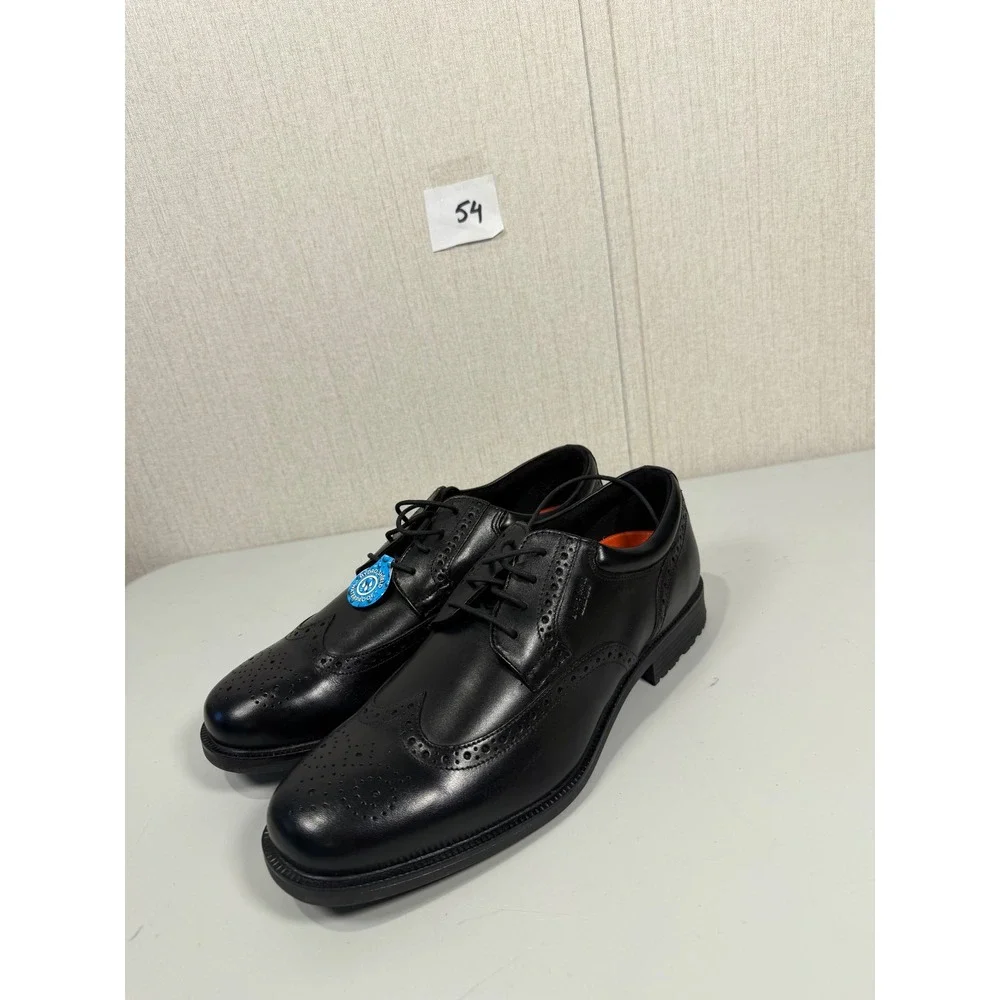 Rockport Mens Essential Details Waterproof Wingtip Oxford Black V73842 Size 12 M
